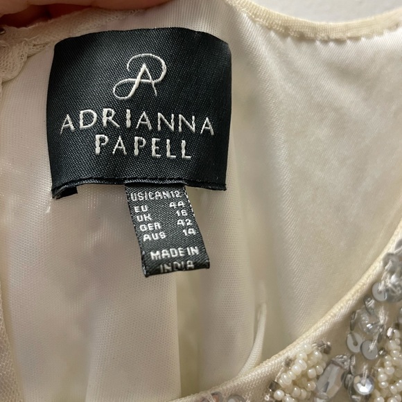 Adrianna Papell Embellished Mesh Tank Dress Size 12 - Picture 12 of 14